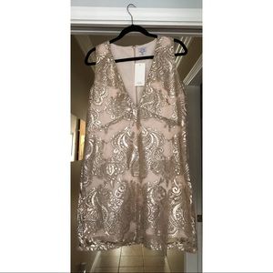 Tobi Gold Sequin Dress